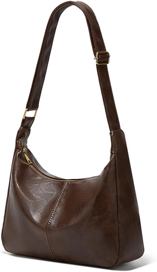 Slouchy Bags for Women Leather Shoulder Bag Eeryday Purse intage Slouchy Bag Purse with Zipper