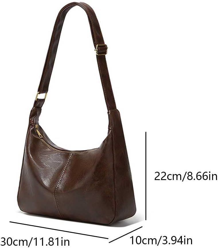 Slouchy Bags for Women Leather Shoulder Bag Eeryday Purse intage Slouchy Bag Purse with Zipper