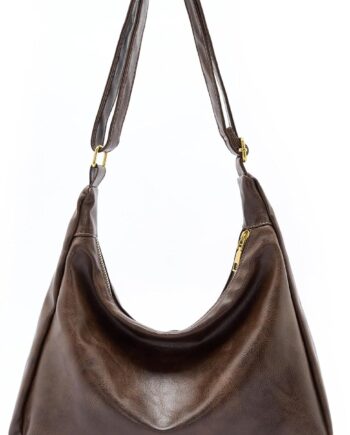 Bags for Women, Ultra Soft Foldable egan Leather Shoulder Handbag, Stylish Slouchy Tote Purses