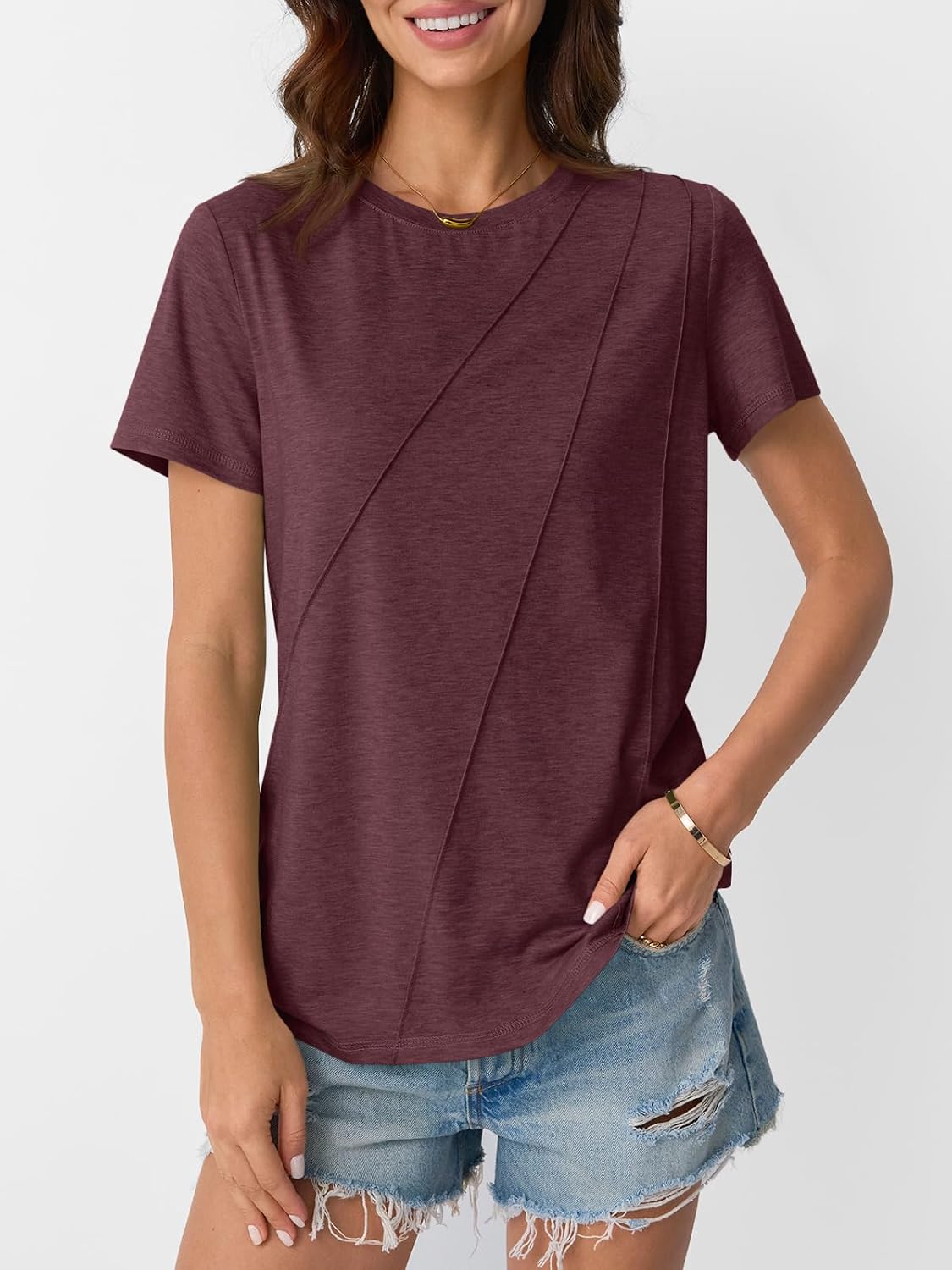 Women Summer Tops Workout Shirts Beach Vacation Outfits Business Tshirts Dressy Fashion Spring Clothes