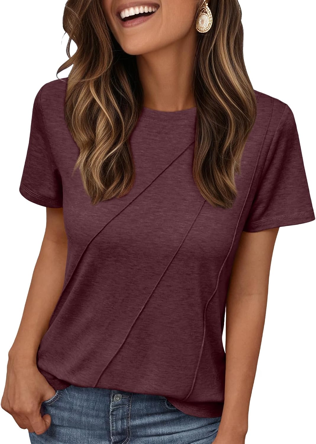 Women Summer Tops Workout Shirts Beach Vacation Outfits Business Tshirts Dressy Fashion Spring Clothes